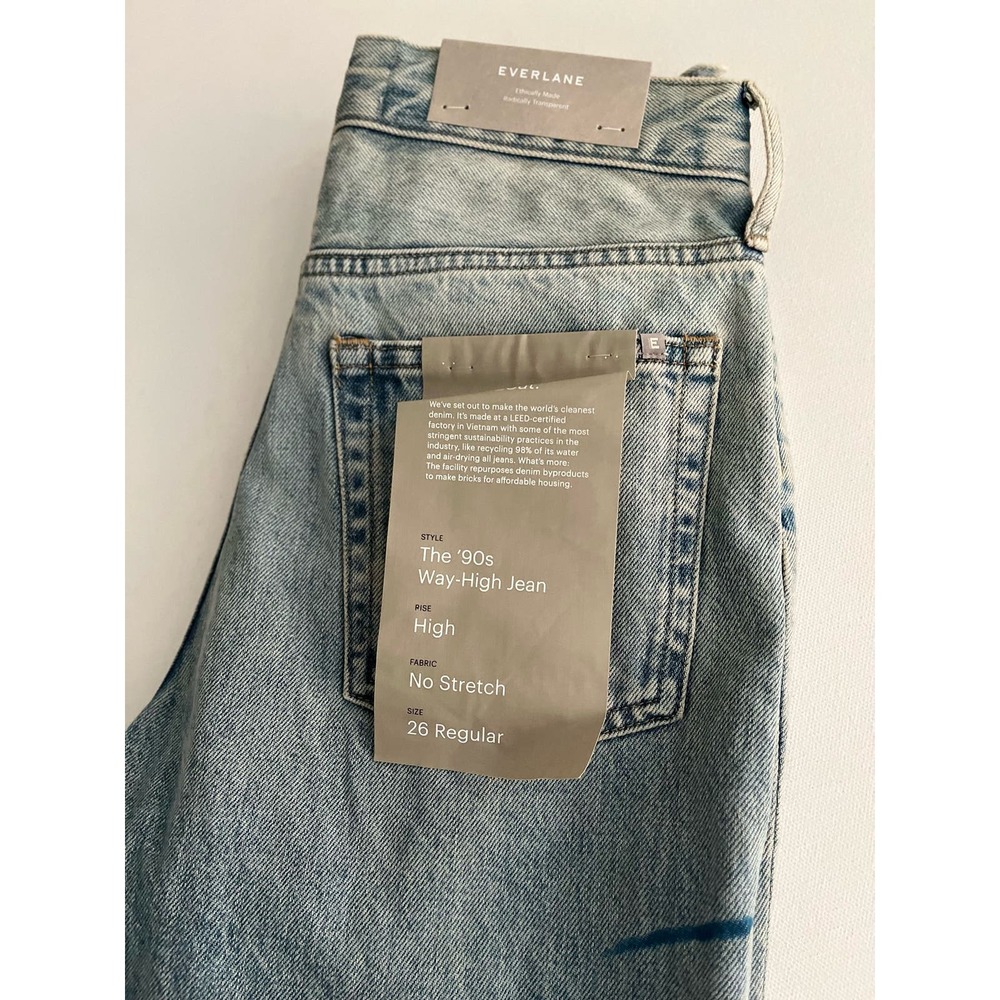 Everlane The 90s paint look Way- High Button Up Jeans